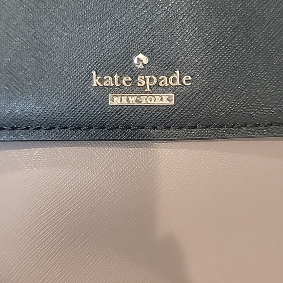 Kate Spade Black and Purple New York Colorblock Leather Satchel - Picture 5 of 13